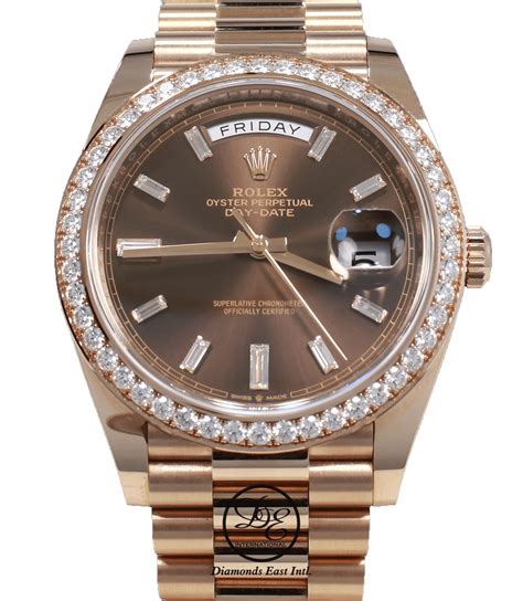 rolex diamond presidential watch|Rolex presidential 40mm diamond bezel.